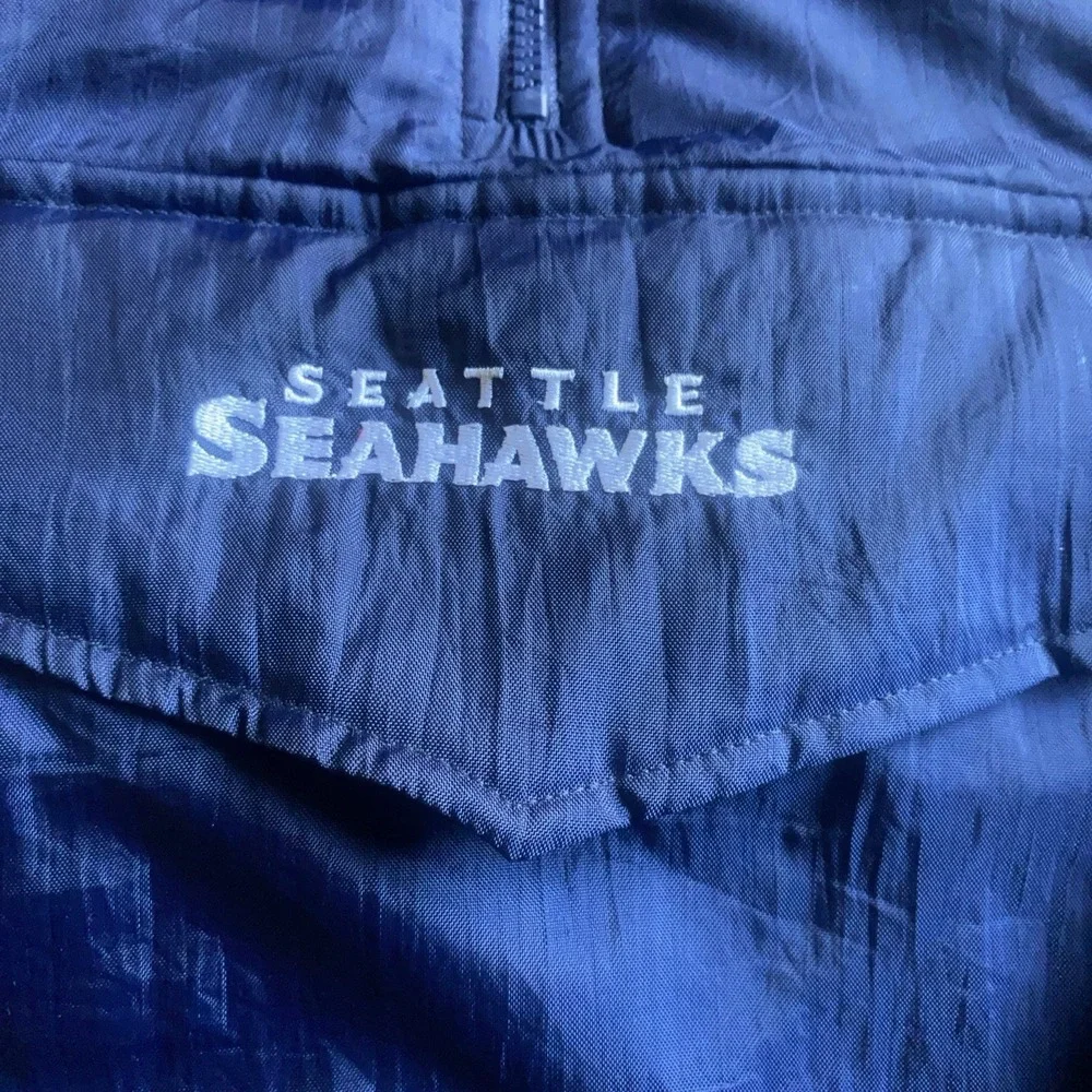 Seattle Seahawks Starter NFL Pullover Jacket XL YouthBlue Retro Throwback Hoodie